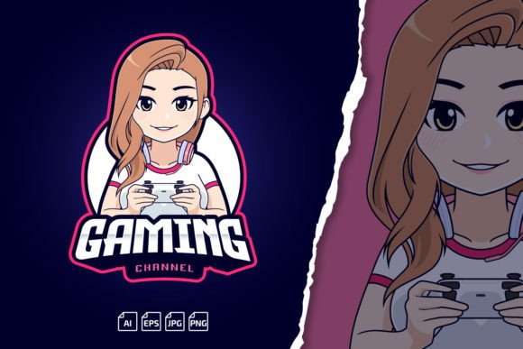 Beauty Streamer Girl Mascot Logo: A Versatile Visual Asset for Modern Digital Branding