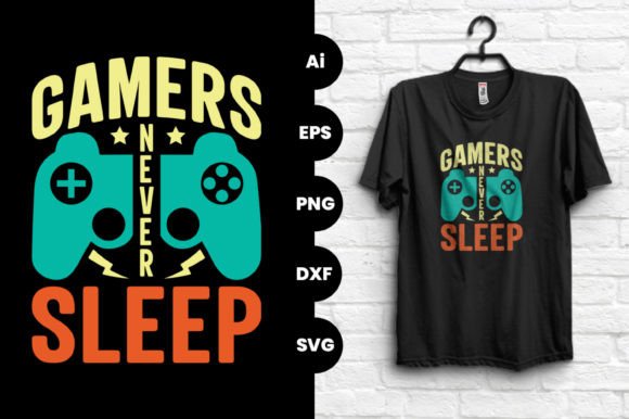 Beyond the T-Shirt: The Gamers Never Sleep Vector Design