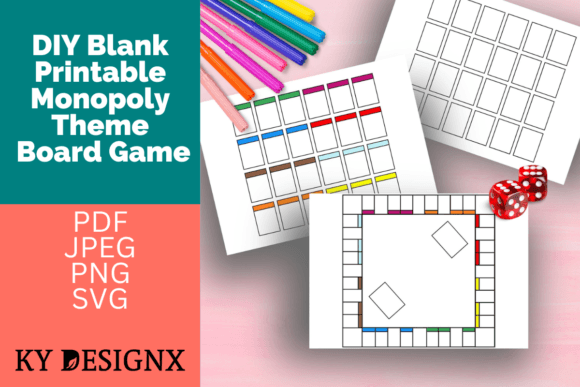 Blank Monopoly Board Printable for Custom Games
