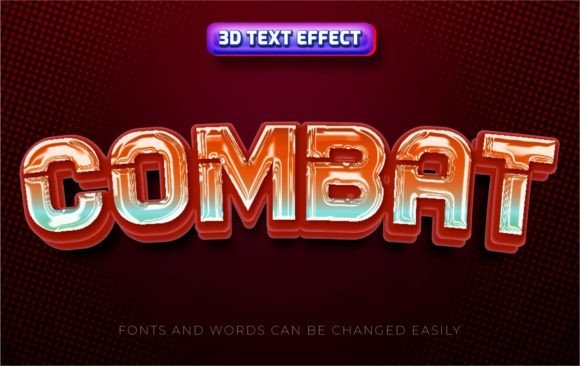 Combat 3D Gaming Editable Text Effect