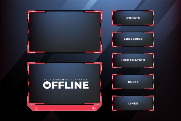 Designing a Visual Identity with Online Gaming Broadcast Panel Vectors