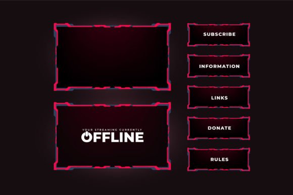 Futuristic Gaming Screen Design Vector: Elevate Your Stream