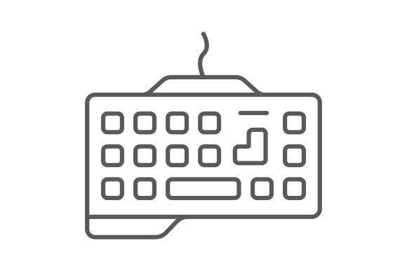Gaming Keyboard Thin Line Icon: A Designer’s Creative Tool