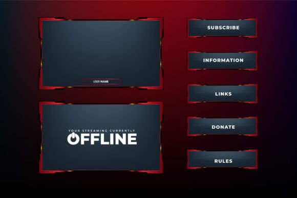Gaming Overlay Vector Element Design