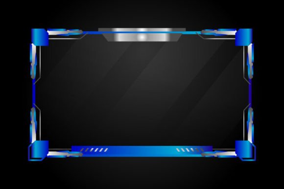 Gaming Streaming Panel Overlay Blue Design Guide