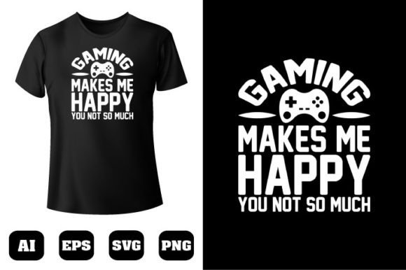 Gaming T-shirt Design 126: Editable Vector Art for Apparel