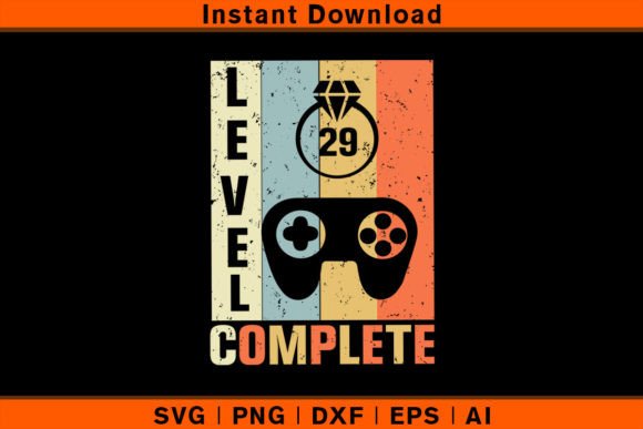 Level 29 Complete: Vintage Retro Gaming Art