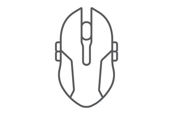 The Gaming Mouse Thin Line Icon: A Vector Essential for Digital Interfaces